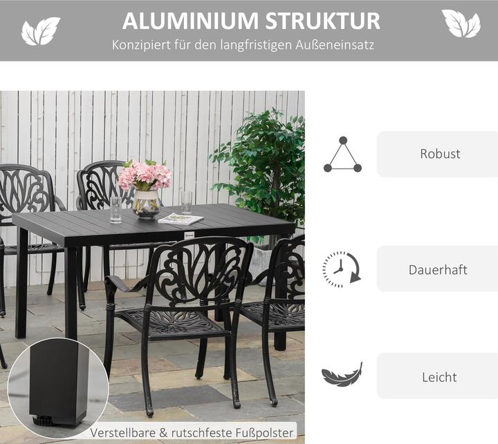 Produktbild Outsunny Gartentisch (140 x 90 x 74 cm)
