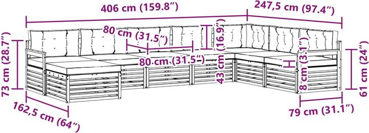 Produktbild vidaXL Outdoor-Sofa