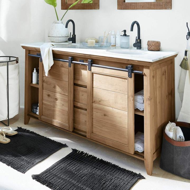 Actual product image Loberon Doppelwaschtisch Montcourt braun