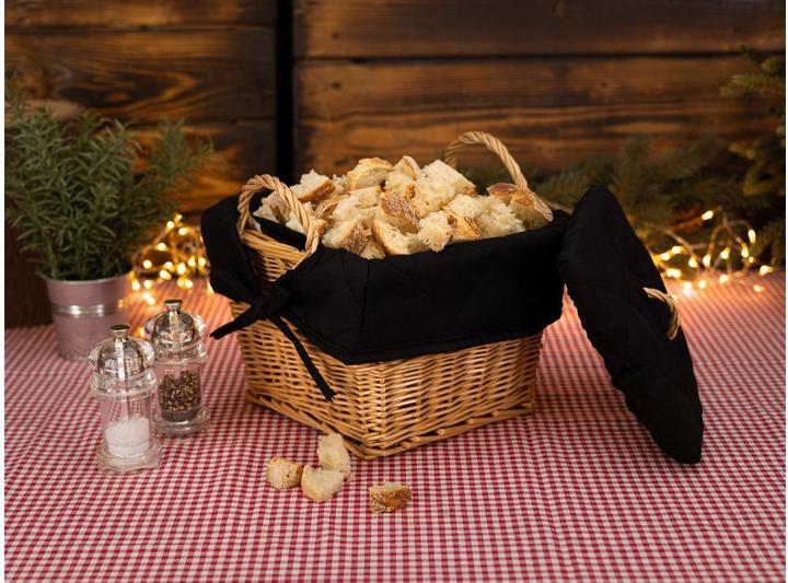 Actual product image Nouvel Black bread and potato basket, wicker, 21 x 21 x 15 cm