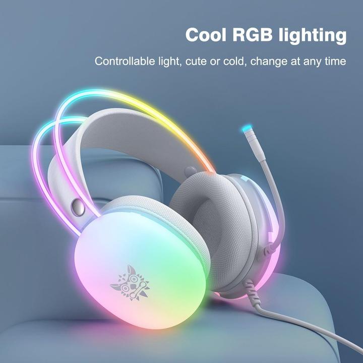 Actual product image Onikuma Gaming headphones X25 White (Cable)
