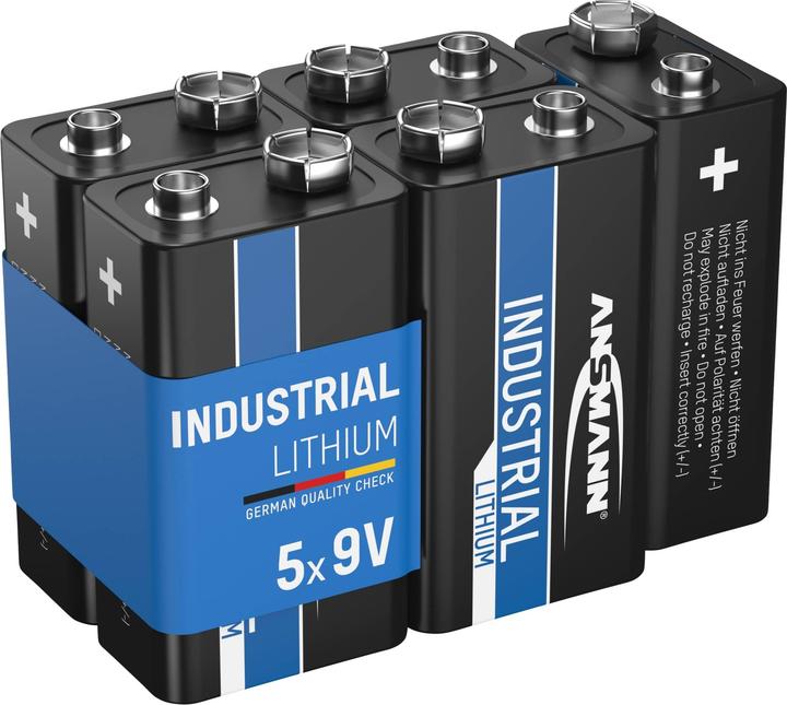 Image du produit Ansmann Pile bloc 9 V Lithium Lit (5 pcs, 9V Block, 1200 mAh)
