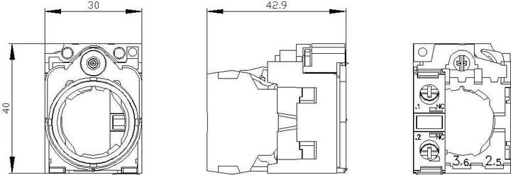 Produktbild Siemens Holder for 3 modules, metal, 1NC