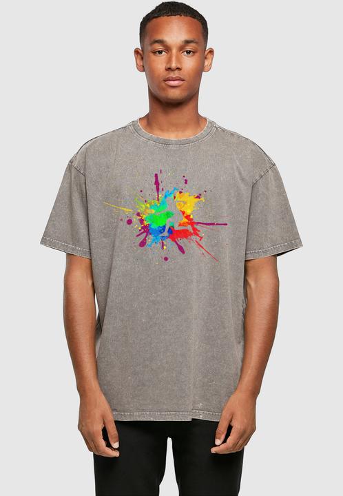 Image du produit Merchcode Color Splash Player Acid Washed Oversized Tee - 117937 (M)