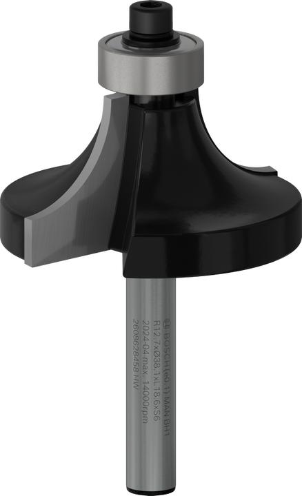 Immagine prodotto Bosch Professional Zubehör Fresa per arrotondare 6 mm. R1 12,7 mm. D 38,1 mm. L 18,6 mm. G 60 mm