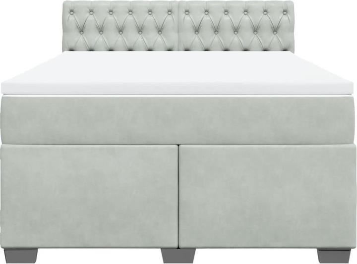 Produktbild vidaXL Bo x springbett mit Matratze 140 x 200 cm Samt (140 x 200 cm)