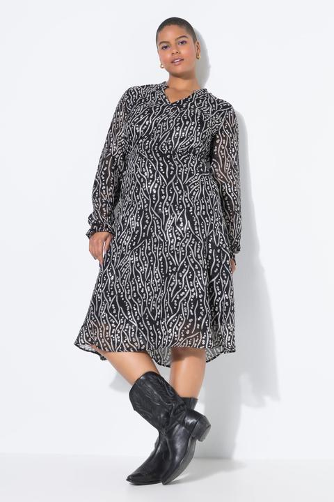 Produktbild Studio Untold Midikleid, A-Linie, Alloverprint, Langarm (42, 44)