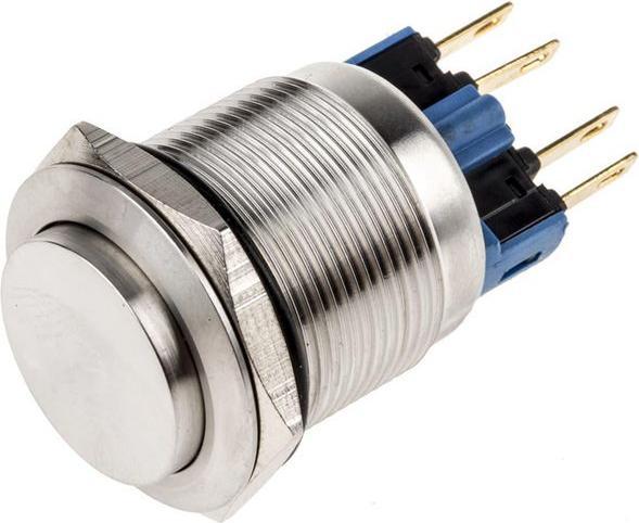 Actual product image RS PRO Switch Pushbutton Stainless Maintained