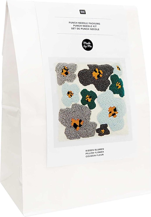 Produktbild Rico Design Punch Needle Set "Kissen Blumen"