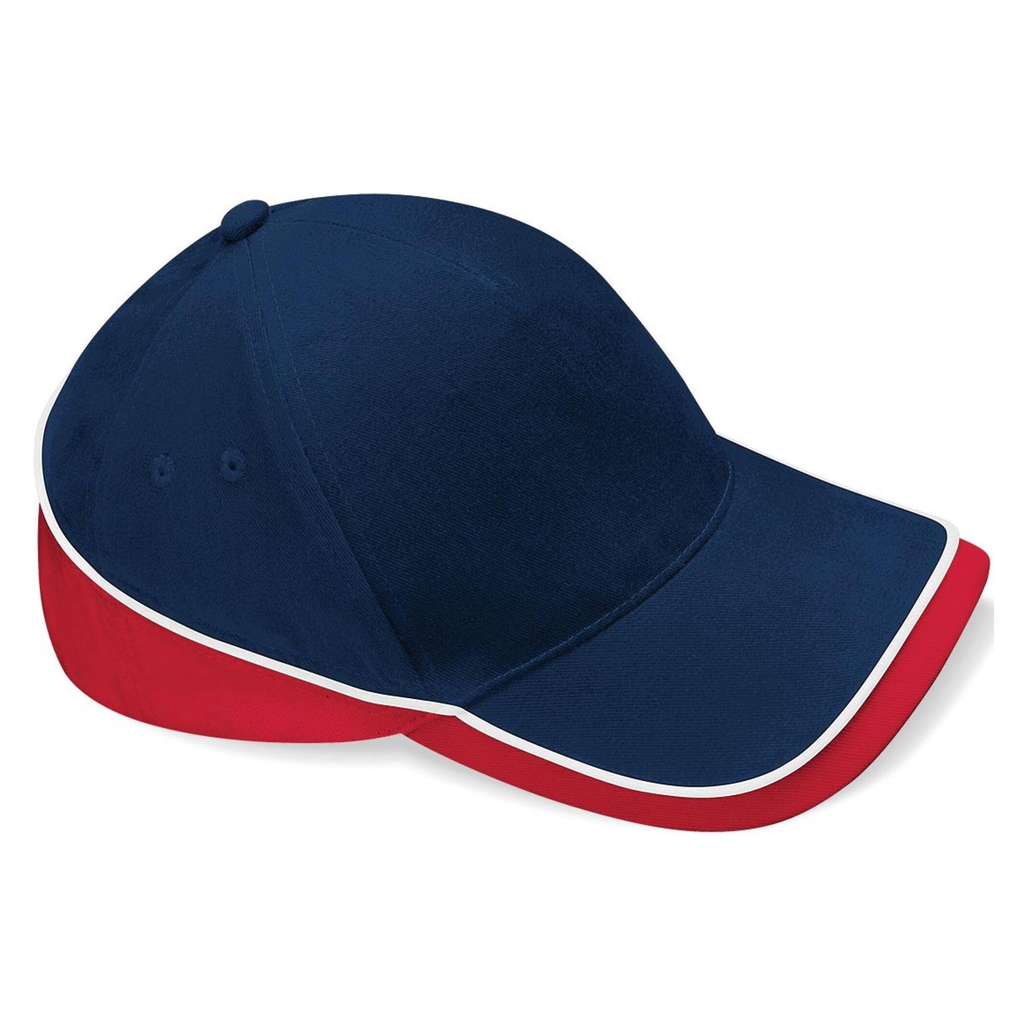 Beechfield, Unisex, Cap, Teamwear Competition Cap, Rot, Mehrfarbig, Weiss, Blau, (One Size)