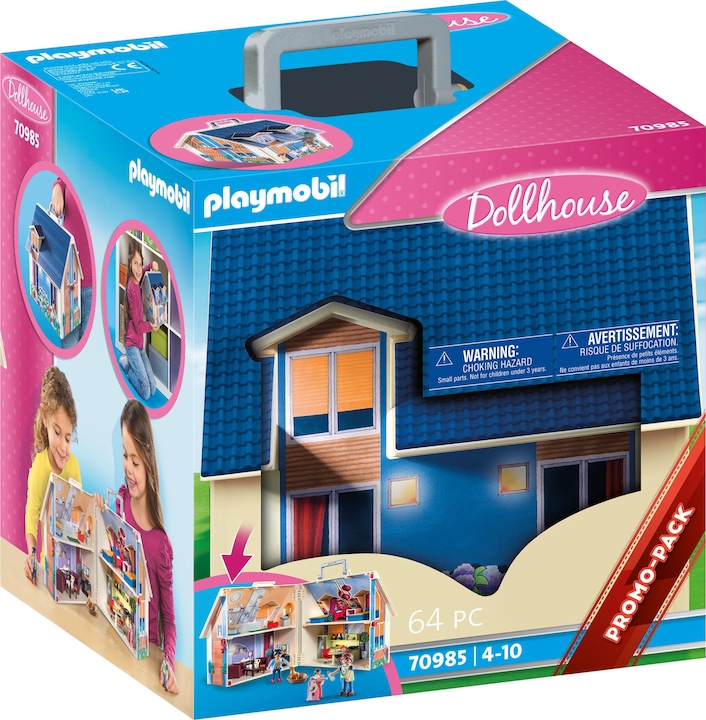 Produktbild Playmobil Mitnehm-Puppenhaus (70985, Playmobil Dollhouse)