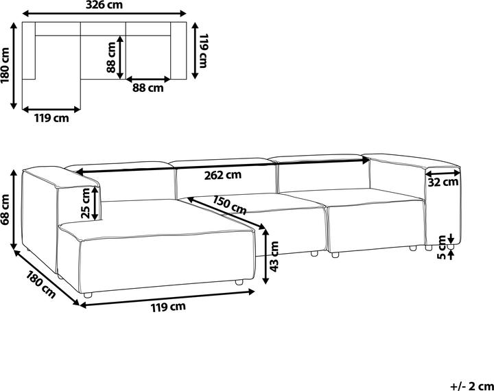 Actual product image Beliani Ardal (Corner sofa)