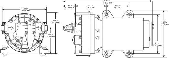 Produktbild Lilie Niedervolt-Druckwasserpumpe LP (Durchlaufpumpe)