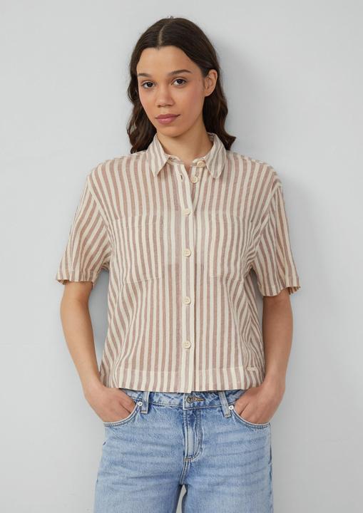 Actual product image S.Oliver Bluse Baumwollbluse mit aufgesetzten Taschen (42)