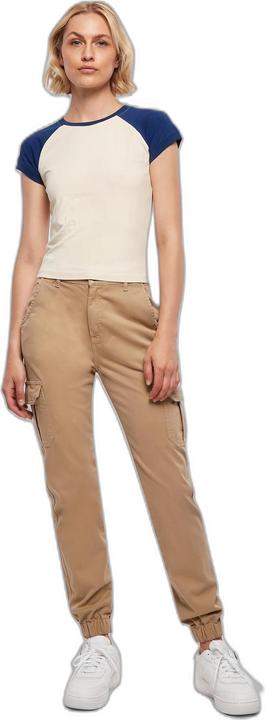 Produktbild Urban Classics Ladies Organic Stretch Short Retro Baseball Tee (XS)