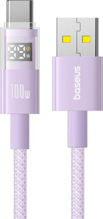Image du produit Baseus Câble USB-A vers USB-C Display 2, 100W, 5A, 2m, pourpre (2 m, 100 W)