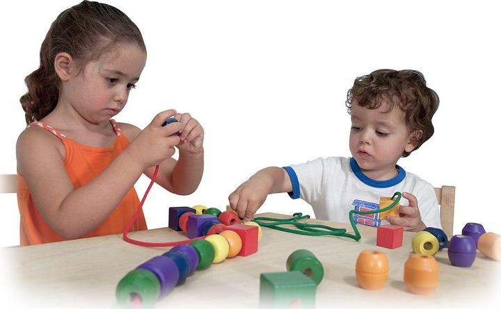 Actual product image Melissa & Doug First wooden beads to string