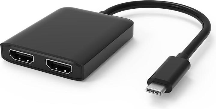 Produktbild DLH USB-C Male To Dual HDMI Female Adapter - 19cm Cable - Compatibl (19 cm)