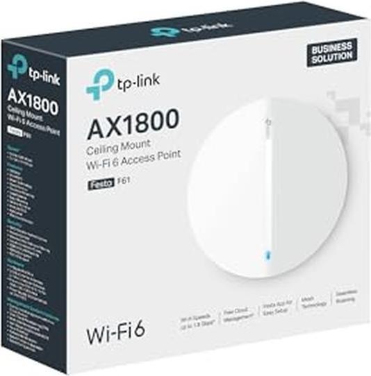 Actual product image TP-Link AX1800 CEILING MOUNT DUAL-BAND WI-FI 6 ACCESS POINT (1201 Mbit/s)