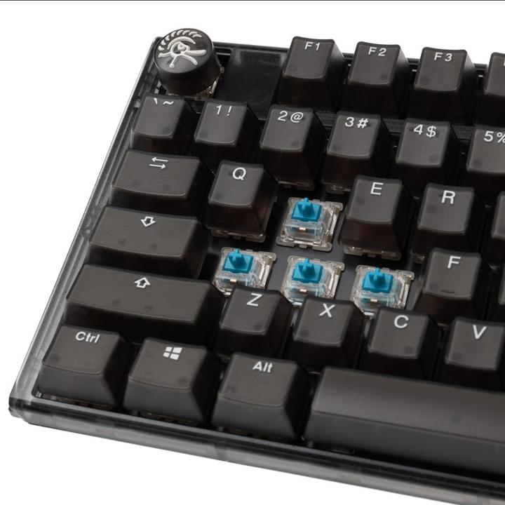 Actual product image Ducky One 3 Aura Black TKL Gaming Keyboard, RGB LED - MX-Blue (US) (Eng. Int., Cable)