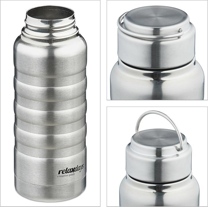 Produktbild Relaxdays Edelstahl-Trinkflasche (0.40 l)