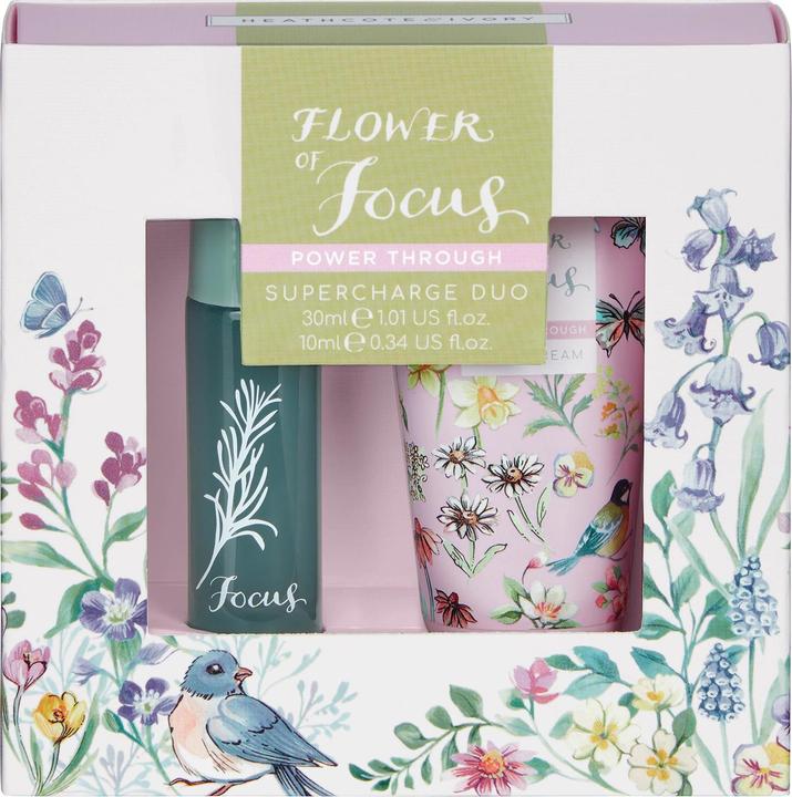 Produktbild Heathcote & Ivory Flower of Focus Supercharge Duo Hand Cream 30ml & Perfume Gel 10ml Cruelty Free Ve (30 ml)