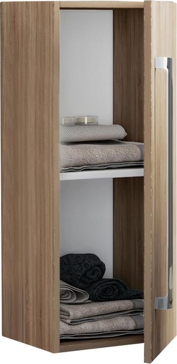 Actual product image VCM Wooden Bathroom Furniture Midi Cabinet Badinos Revolving Door (33 x 22 x 75 cm)