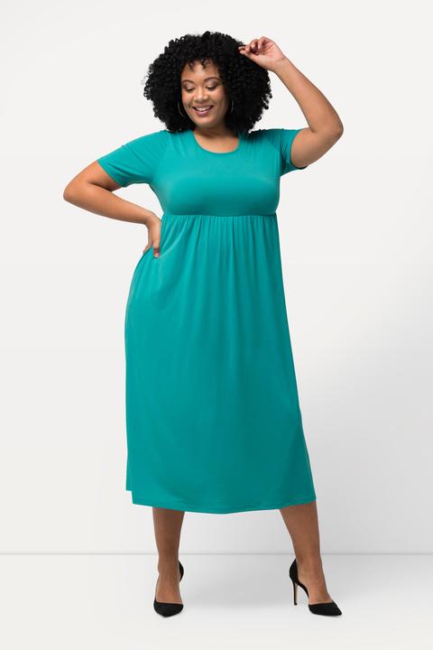 Produktbild Ulla Popken Jerseykleid, Empirenaht, Rundhals, Halbarm, Taschen (62)