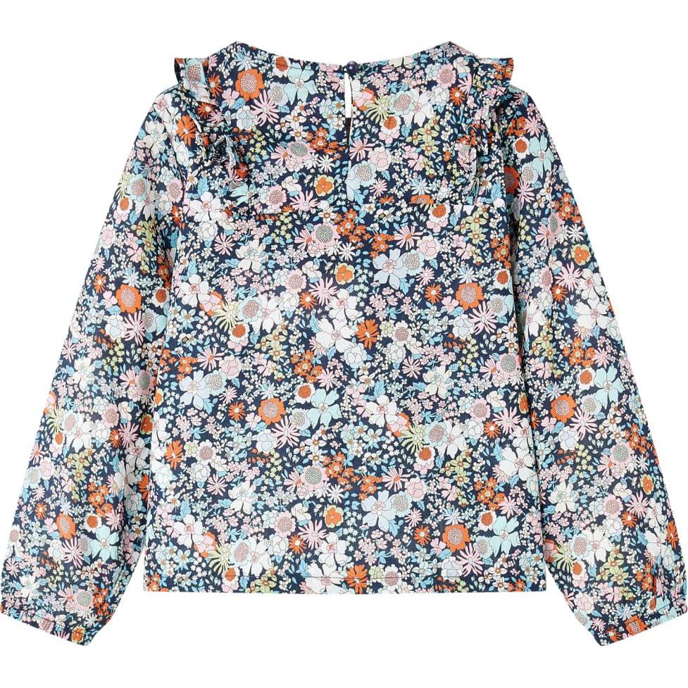 Thumbnail - VidaXL, Mädchen, Shirt, Kinder-Langarmbluse Dunkelblau 92,Material: 100, Blau, (92)