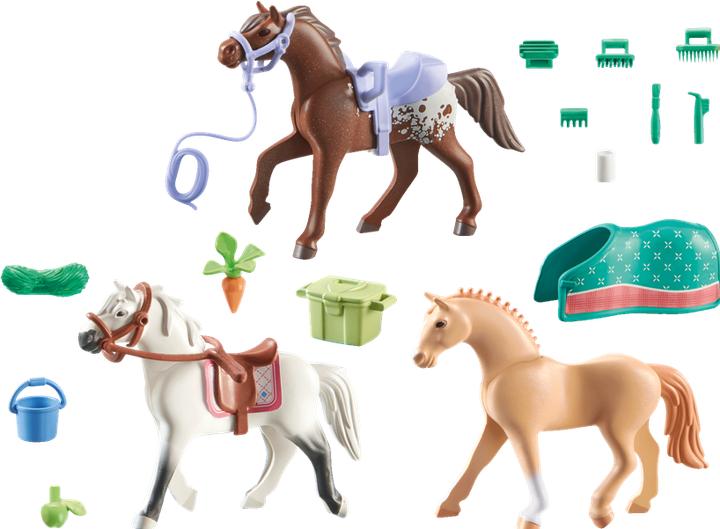 Actual product image Playmobil 3 horses: Morgan, Quarter Horse & Shagya Arabian (71356)