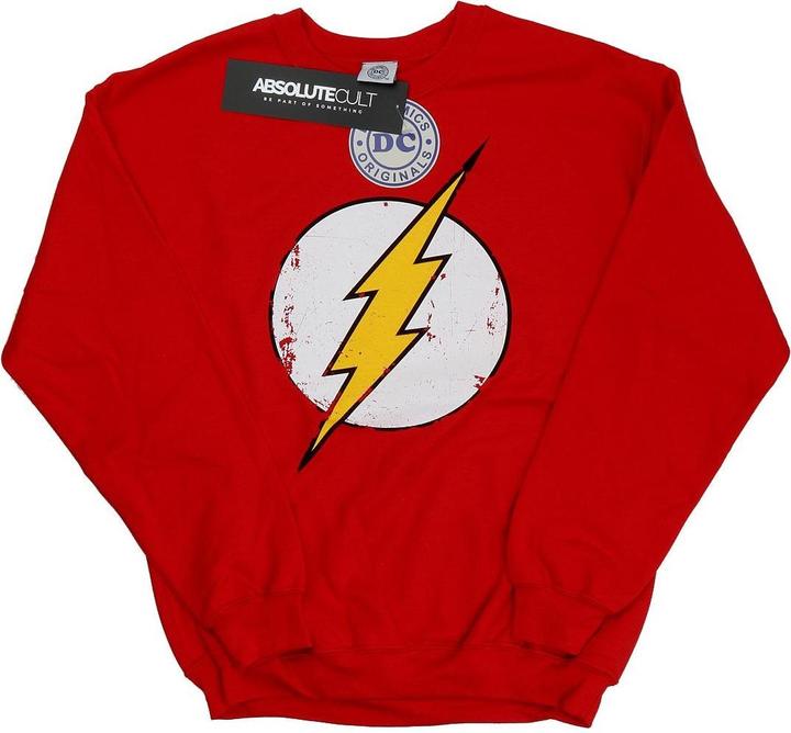 Actual product image Girls Flash Distressed Logo Sweatshirt (128)