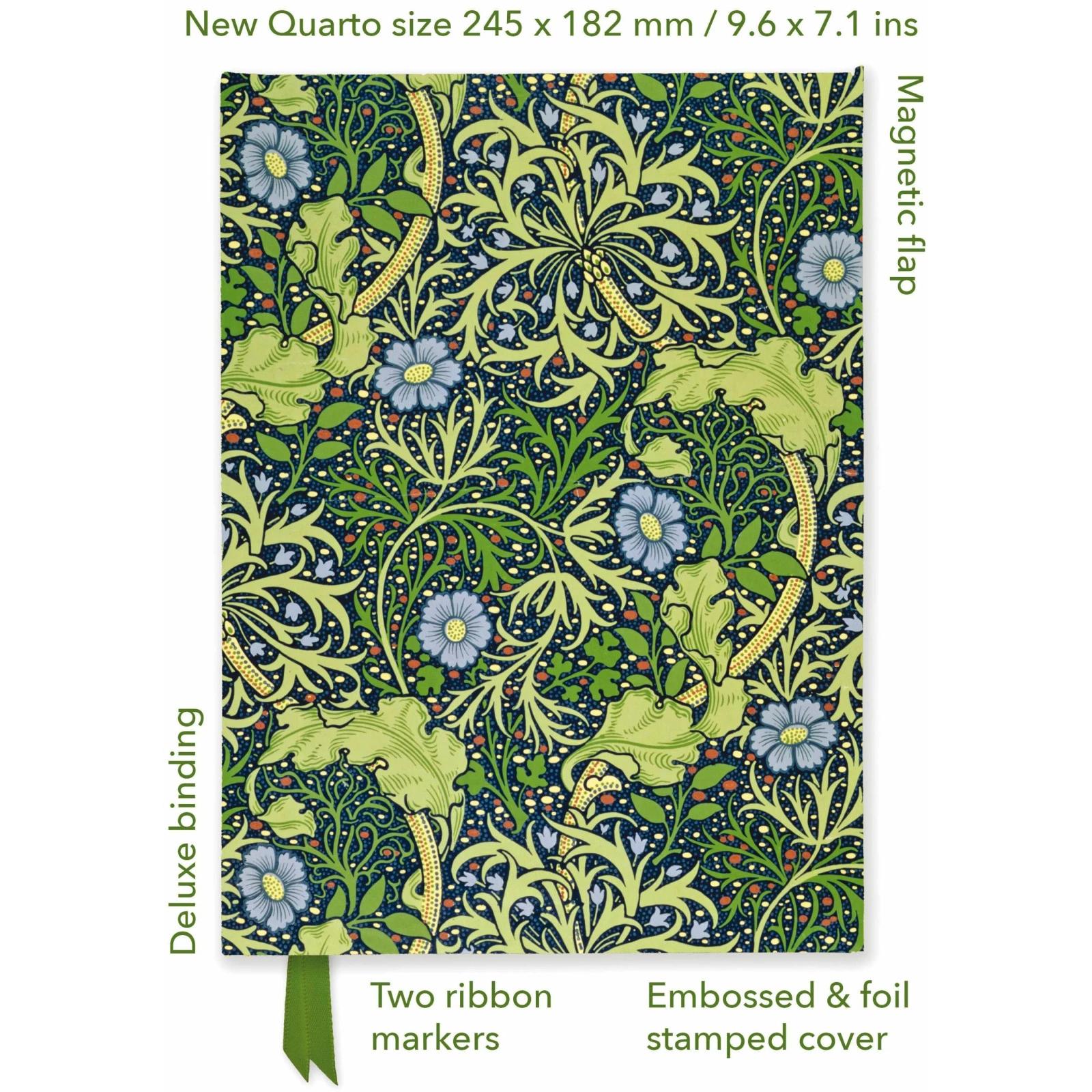 Browntrout Verlag, Heft + Block, William Morris: Seaweed (Liniert, Harter Einband)
