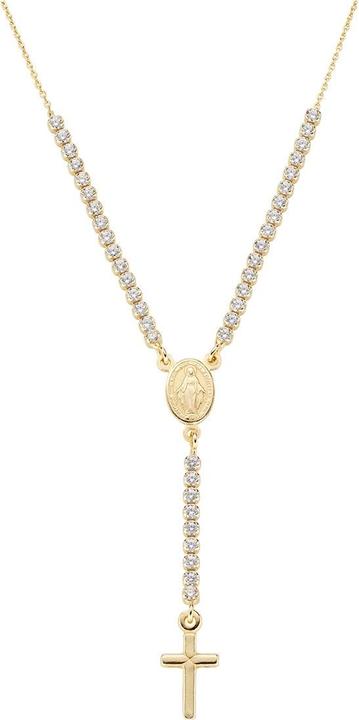 Produktbild Amen Rosary Style Tennis Cross Halskette (Silber 925)