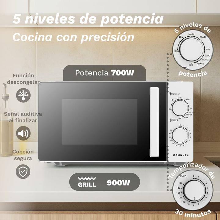 Actual product image Grunkel Mikrowelle MWG-20GRILL 700 W 20 L (20 l)