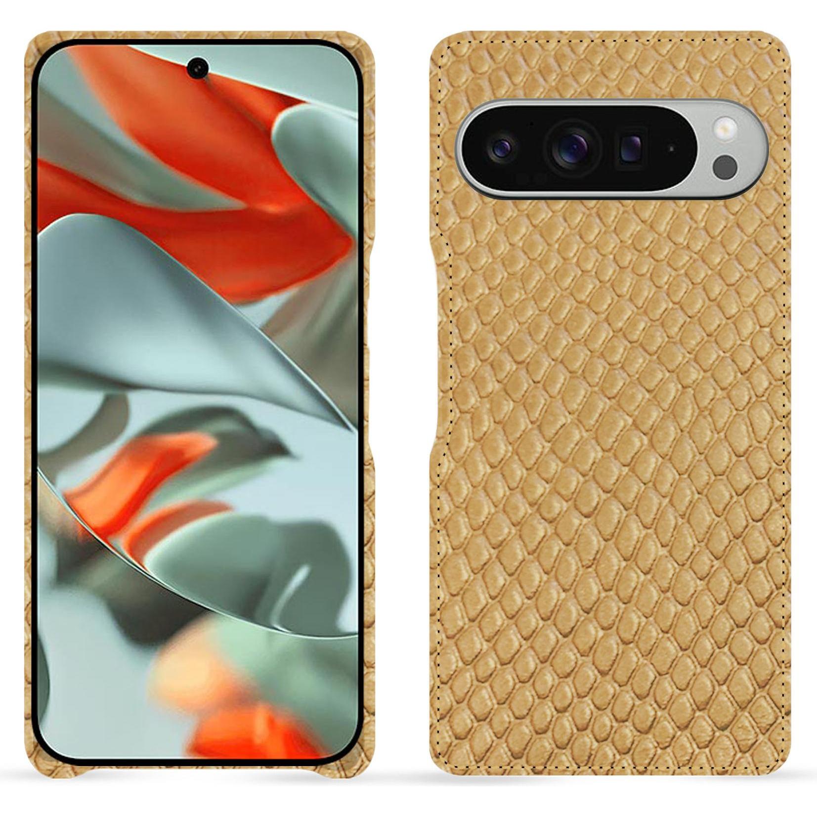 Noreve Lederschutzhülle (Google Pixel 9 Pro XL), Smartphone Hülle, Beige