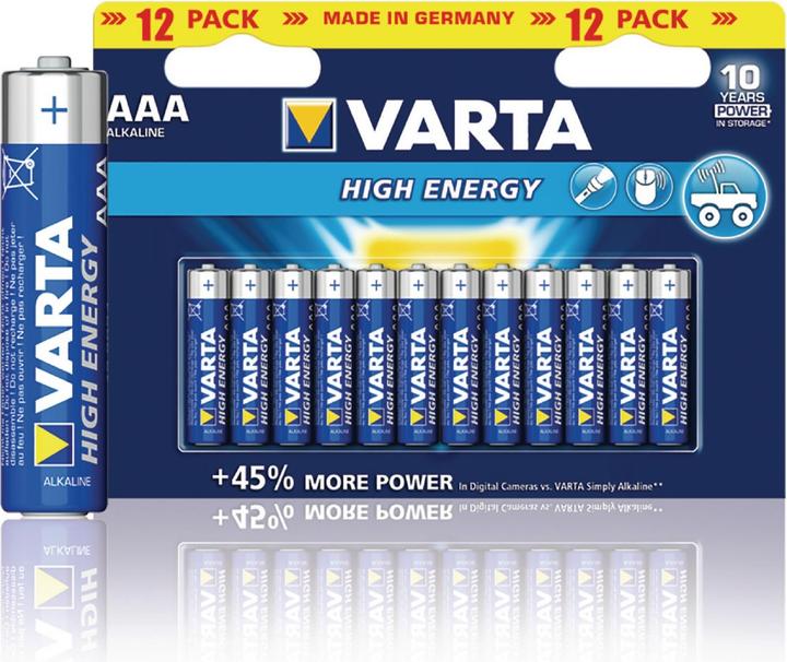 Productafbeelding Varta Vermogen met lange levensduur (12 Pcs., AAA, 1260 mAh)