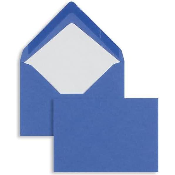 Blanke, Briefumschlag, Briefumschläge 81x114mm (DIN C7) 100g/qm gummiert VE=100 Stück stahlblau (100 x)