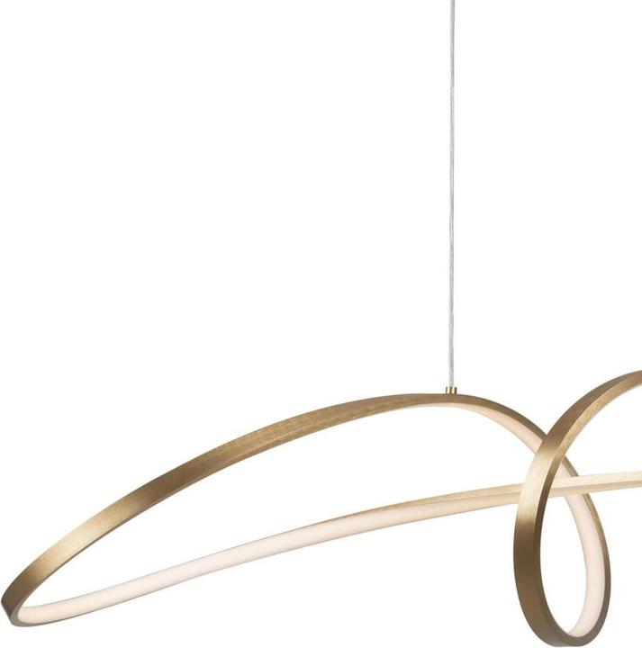 Actual product image Maytoni Curve LED pendant light, pendant light 42W gold colour 85Ra neutral white (2800 lm)