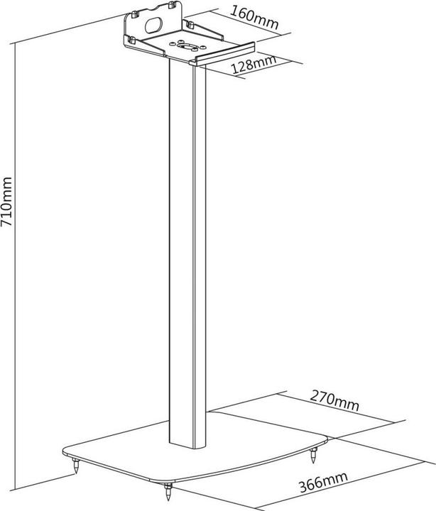 Immagine prodotto myWall 2 supporti per altoparlanti Sonos, per SONOS Play:5(Gen2) e Five (Set, Cavalletto, Non mobile)