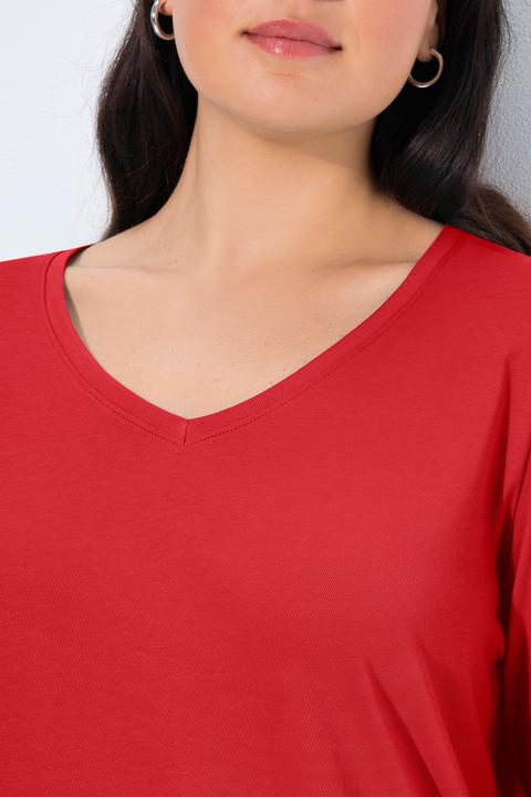 Produktbild Ulla Popken Shirt, Slim, V-Ausschnitt, Langarm (46, 48)