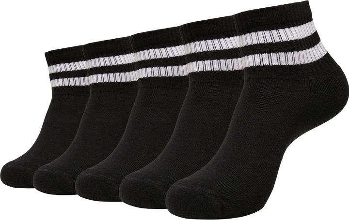 Urban Classics Sporty Half Cuff Logo Socks 5-Pack (47 - 50)