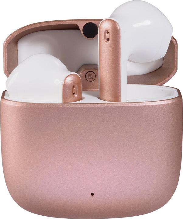 Actual product image Vivanco True Wireless Bluetooth Earphones, Metal Case, Low Latency Mode, Rose Gold Metallic (18 h, Wireless)