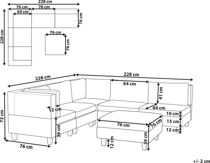 Produktbild Beliani Unstad (Ecksofa)