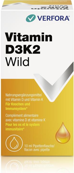 Image du produit Verfora Vitamine D3K2 sauvage (10 pièce(s), Gouttes)