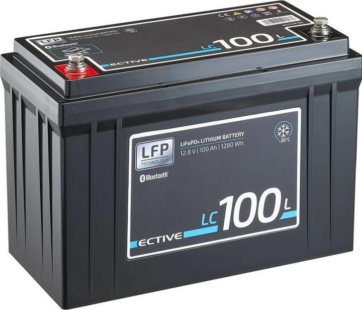 Actual product image Ective LC 100L LT 12V LiFePO4 Lithium Supply Battery 100 Ah (12 V, 100 Ah)