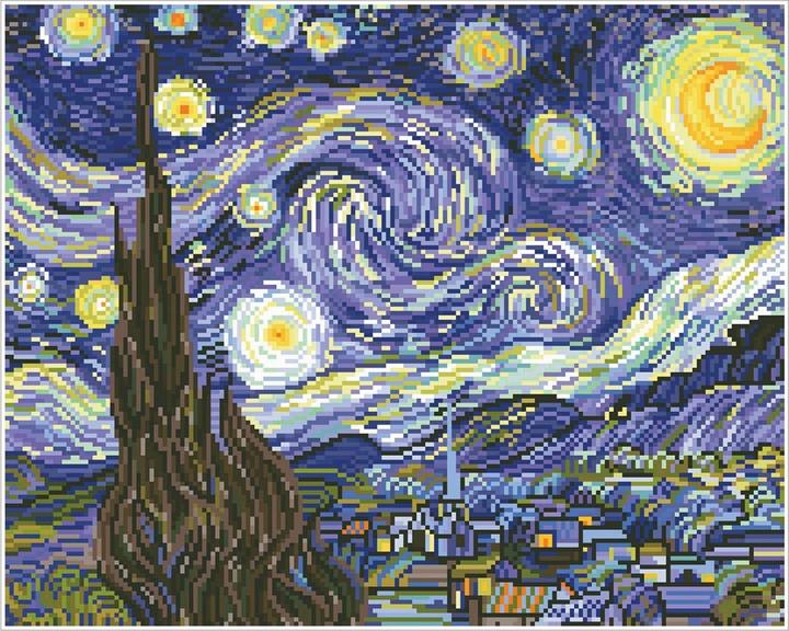 Immagine prodotto Diamond Dotz Quadro Diamante Notte Stellata (Van Gogh)