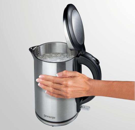 Produktbild Gorenje K15DWS Kettle, Electric, Capacity 1.5 L, Power 2200 W, Stainless Steel (1.50 l)