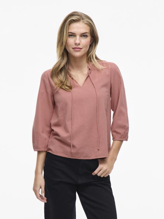 Actual product image Vila VIPETRA Split Neck Oberteil mit 3/4-Ärmeln (42)