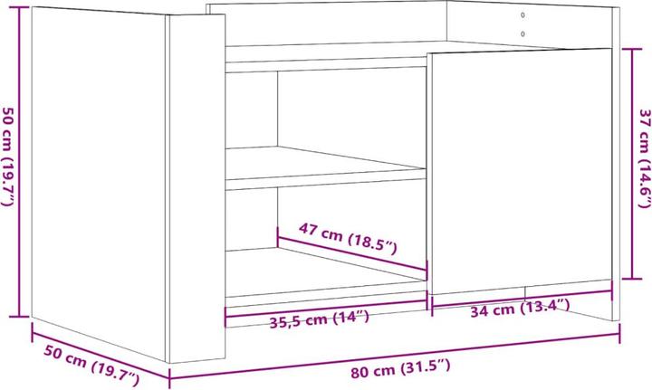 Image du produit vidaXL Couchtisch (50 x 100 x 50 cm)