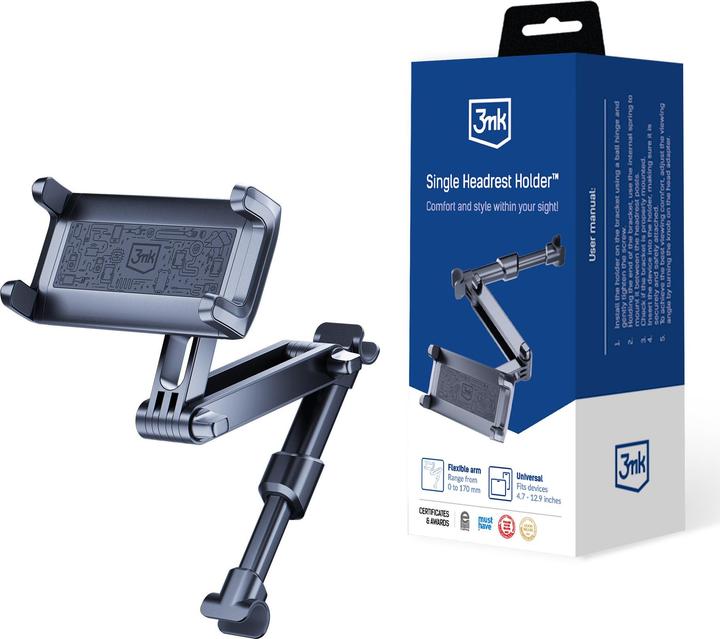 Actual product image 3MK Single Headrest Holder uchwyt na tablet